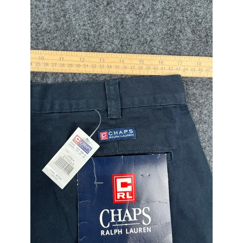 Chaps Ralph Lauren Mens Black Cotton Cargo Pants 36x34 NWT 501931
